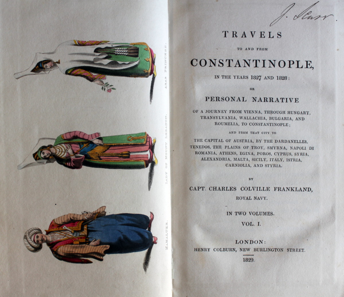 Travels to and from Constantinople, in the years 1827 and 1828; or a personal narrative of a journey from Vienna, through Hungary, Transylvania, Wallachia, Bulgaria, and Roumelia, to Constantinople; and from that city to the capital of Austria, by the Dardanelles.Styria.