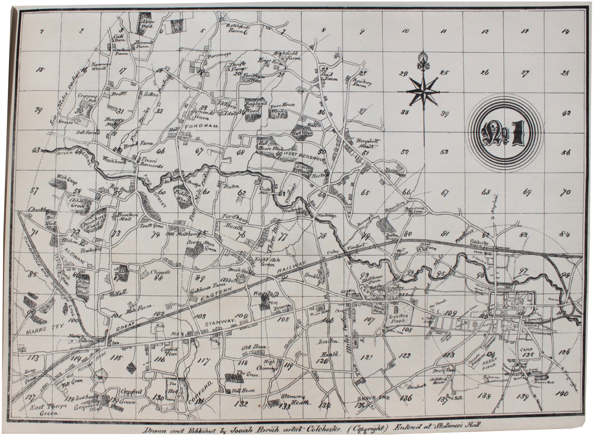 Pen Drawn Maps of Colchester and Its Route Marches. Drawn to the scale ...