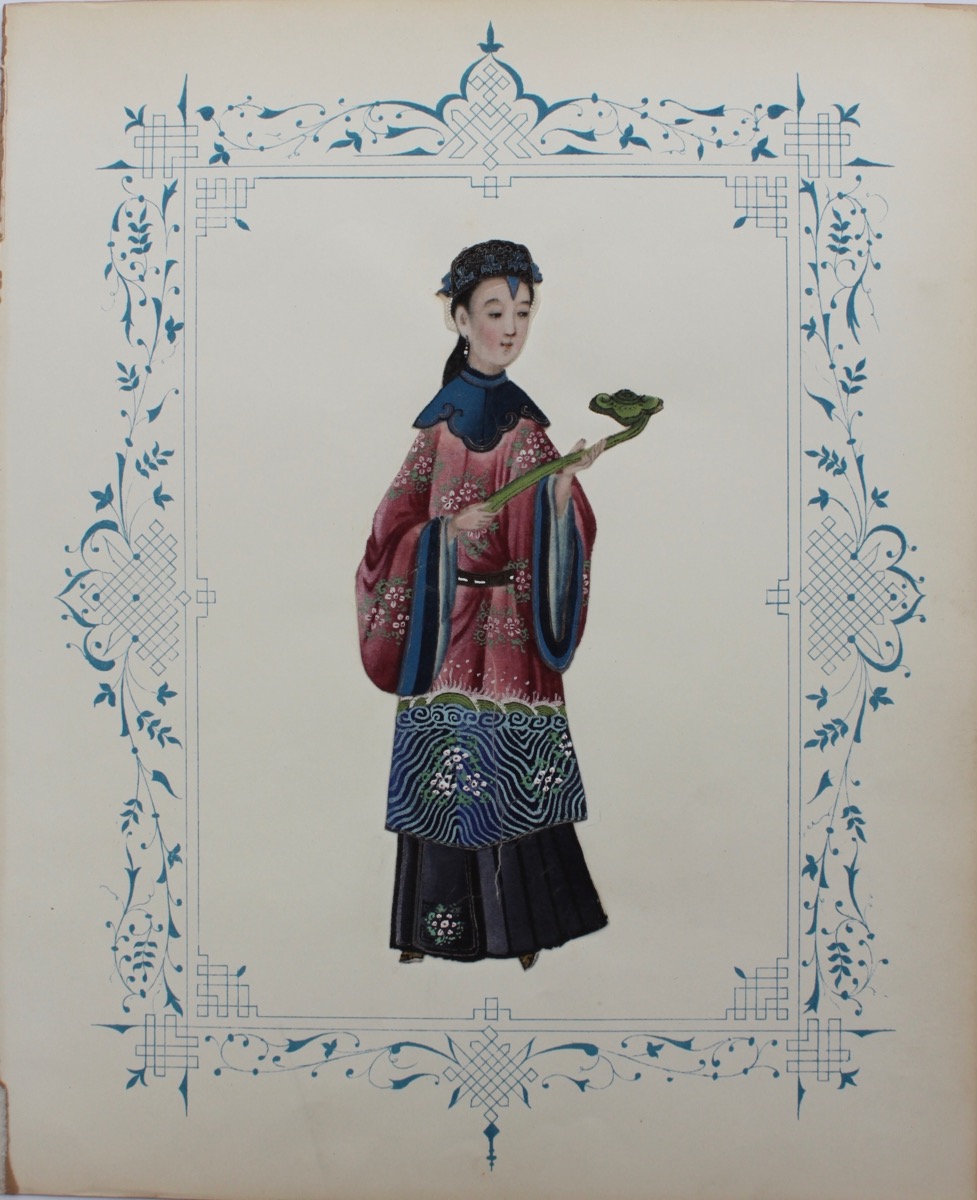 Image for A Pair of Chinese pith portraits. A Pair of Chinese pith portraits.