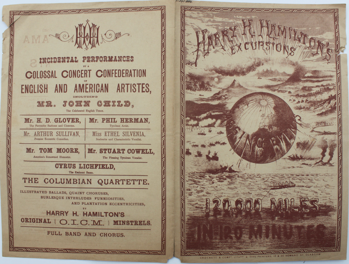 Harry H. Hamilton&rsquo;s [Original] Excursions, 120,000 Miles in 120 Minutes. At the Albert Palace, Battersea Park.