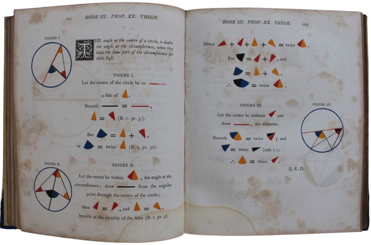 The First Six Book of the Elements of Euclid in which Coloured Diagrams and Symbols are used instead of Letters for the Greater Ease of Learners.