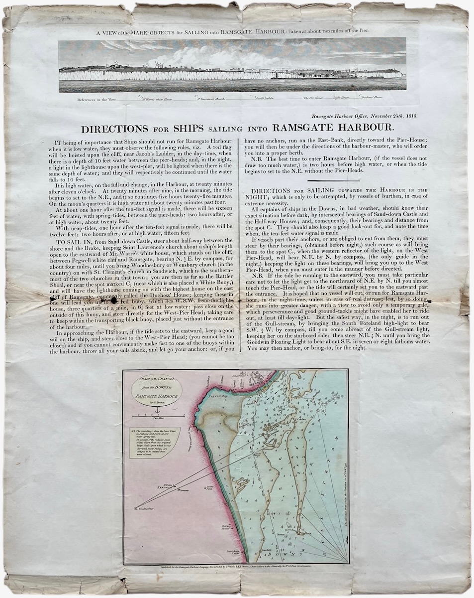 Directions for Ships Sailing into Ramsgate Harbour.