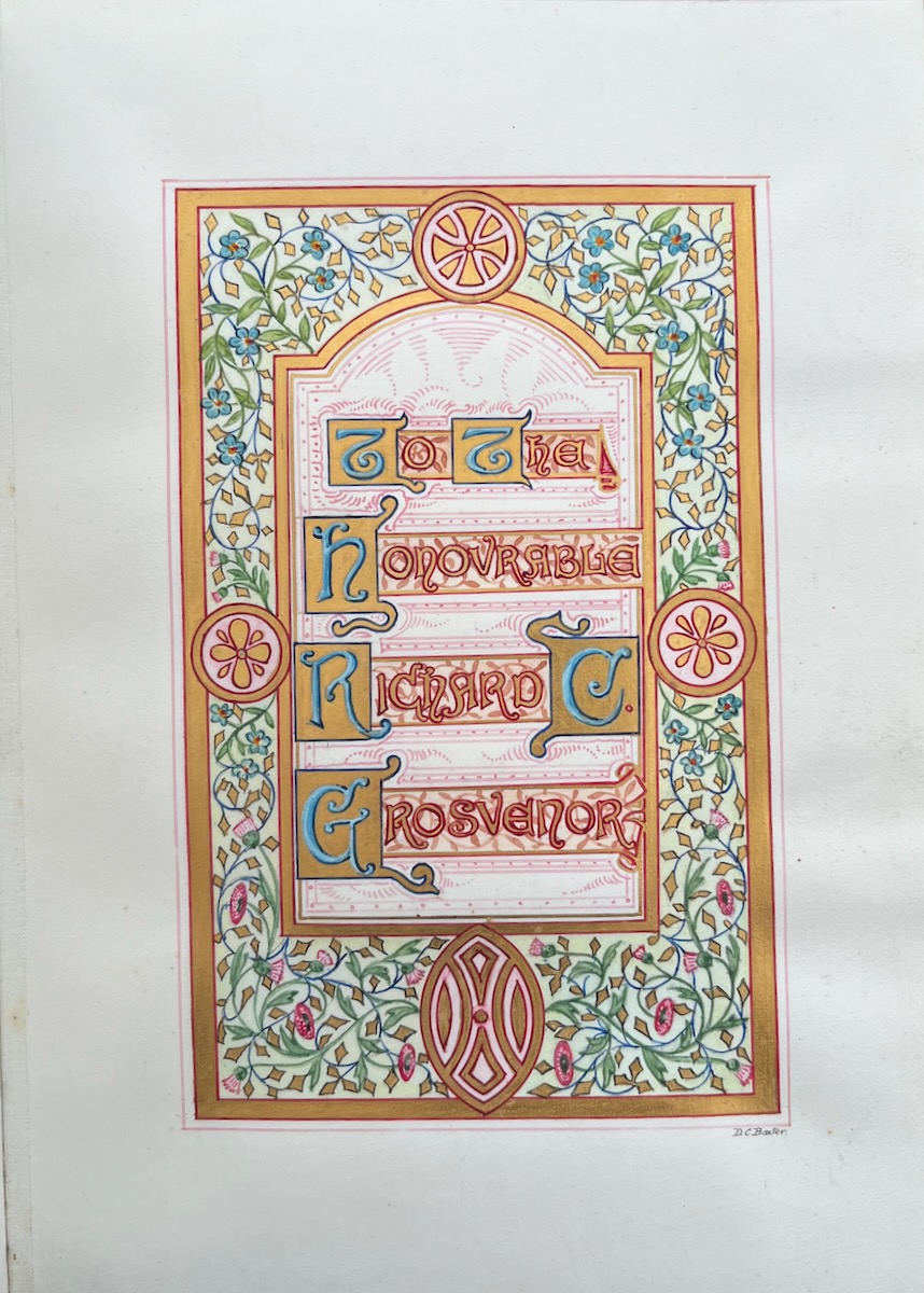 To the Honourable Richard Grosvenor