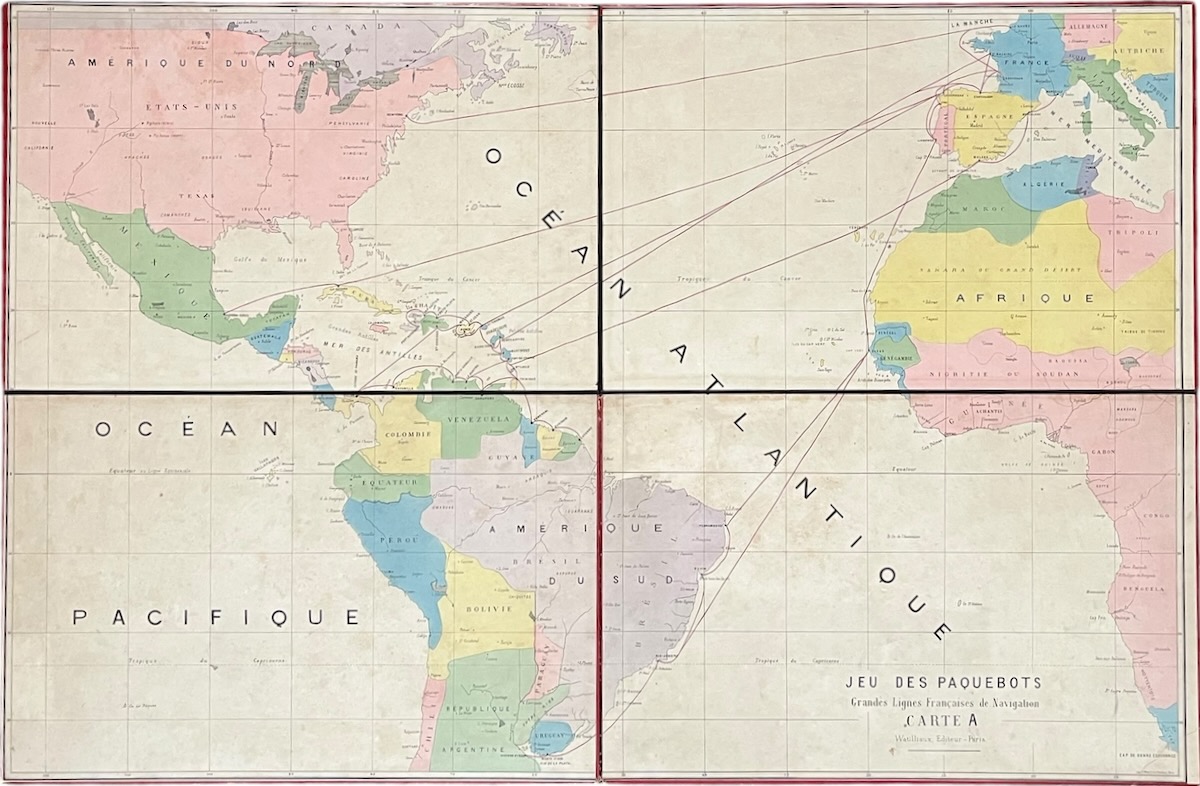 Jeu de Paquebots. Grandes Lignes Fran&ccedil;aise de Navigation.