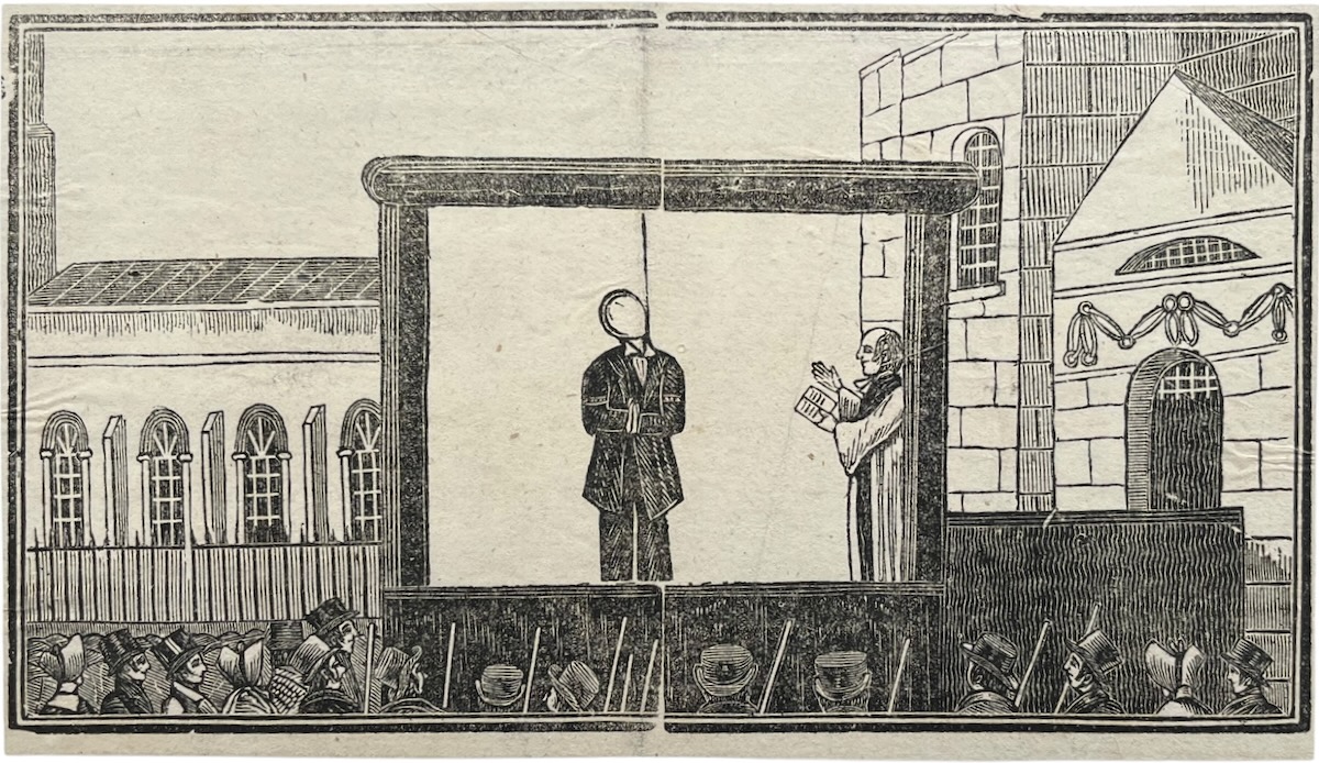 Trial, Sentence and Execution of Thomas Sale, Who was Executed this morning at the Old Bailey, for the Murder of Mr. Bellchamber, at Westminster, With Sale’s Attempt to Murder M’Coy. [with] Newgate Execution.