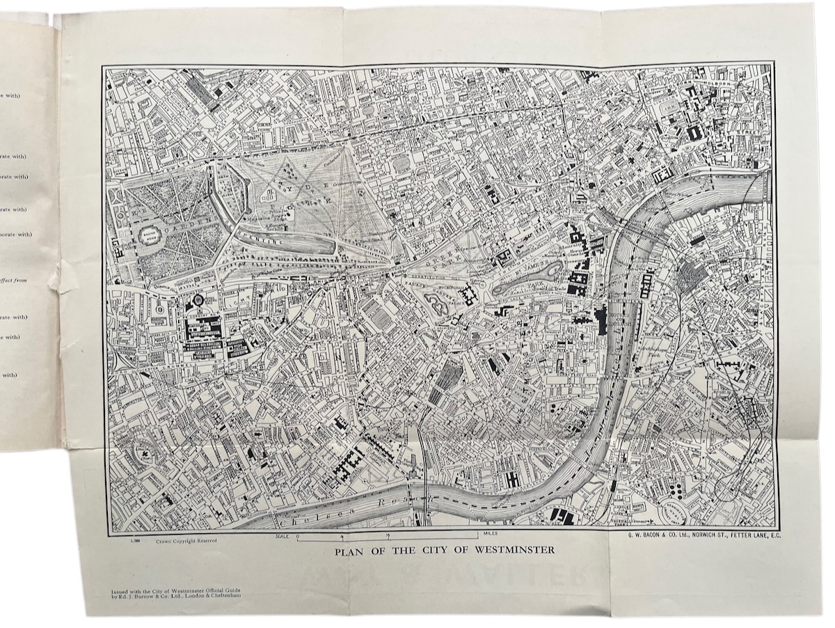 The City of Westminster Official Guide. With fifty illustrations including nineteen from pen and ink drawings by E. Margaret Holman. [with map]