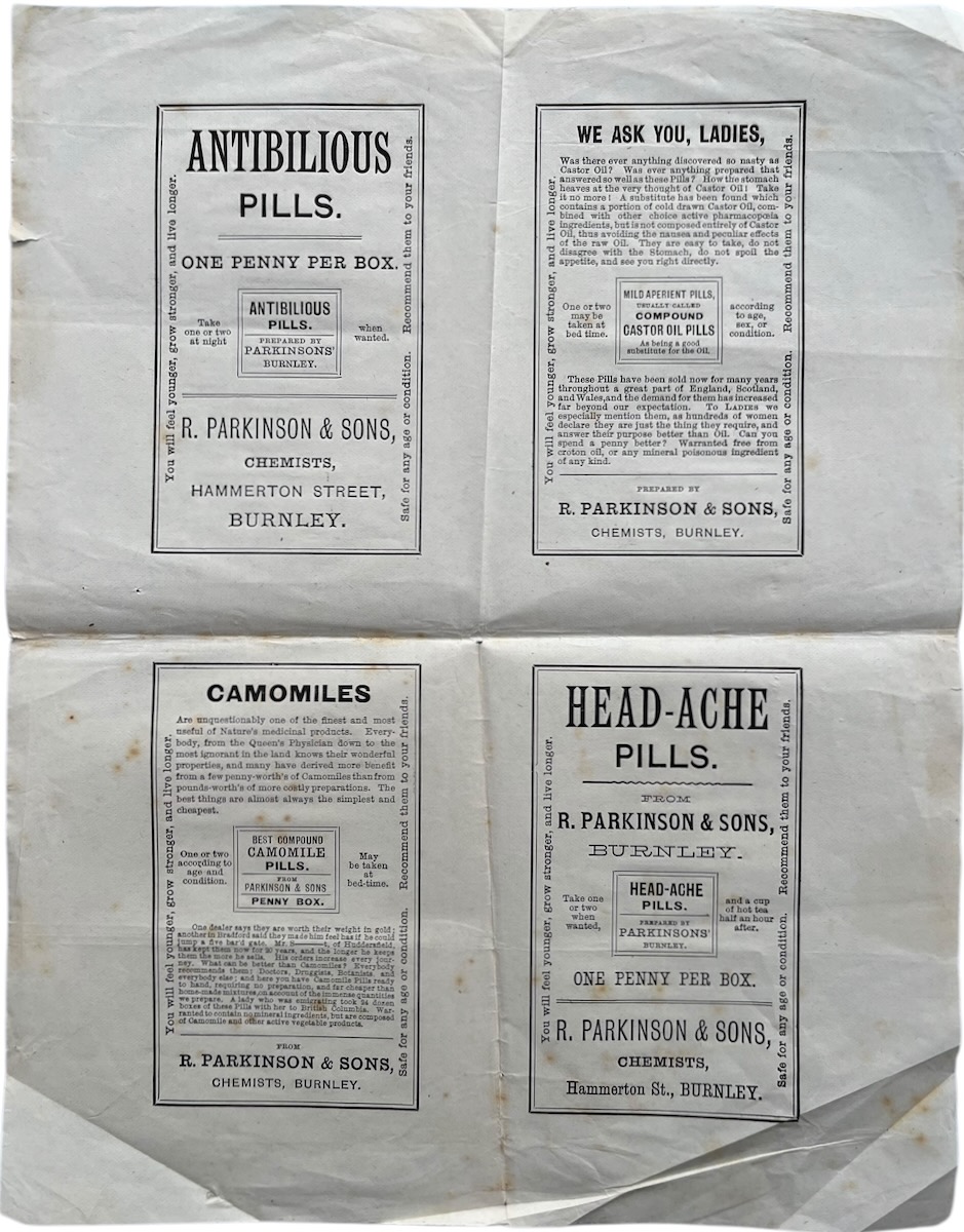 Chemists. Labels. Proof sheet.