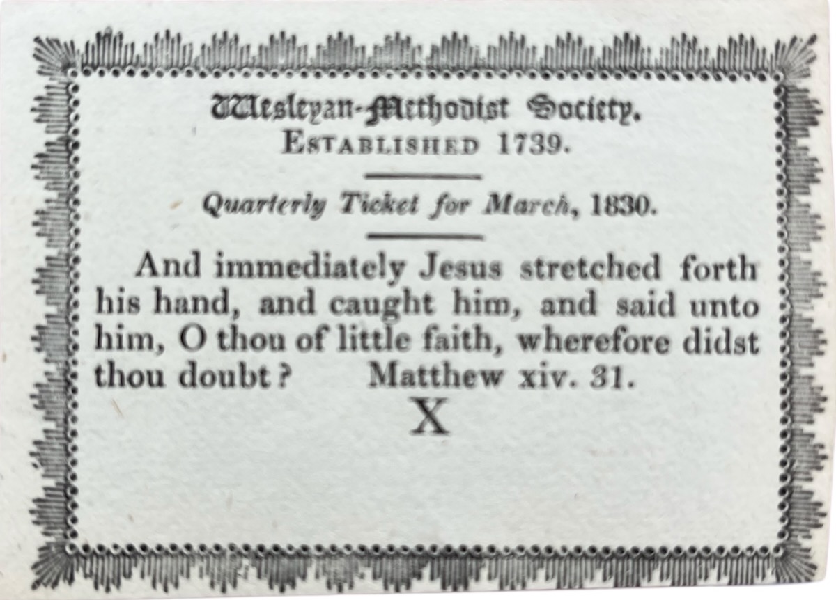 Quarterly Ticket for March, 1830.