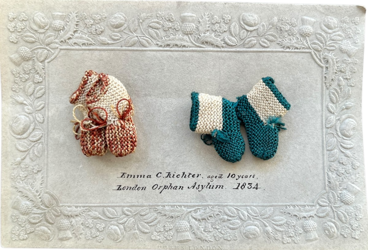 Two Pairs of Miniature Booties.