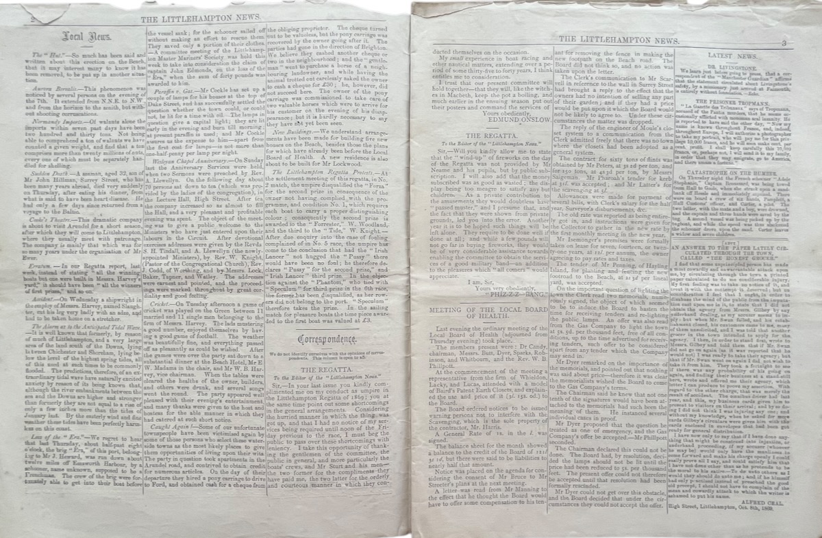 The Littlehampton News, Local Guide, Directory, and Visitors&rsquo; Arrival List.