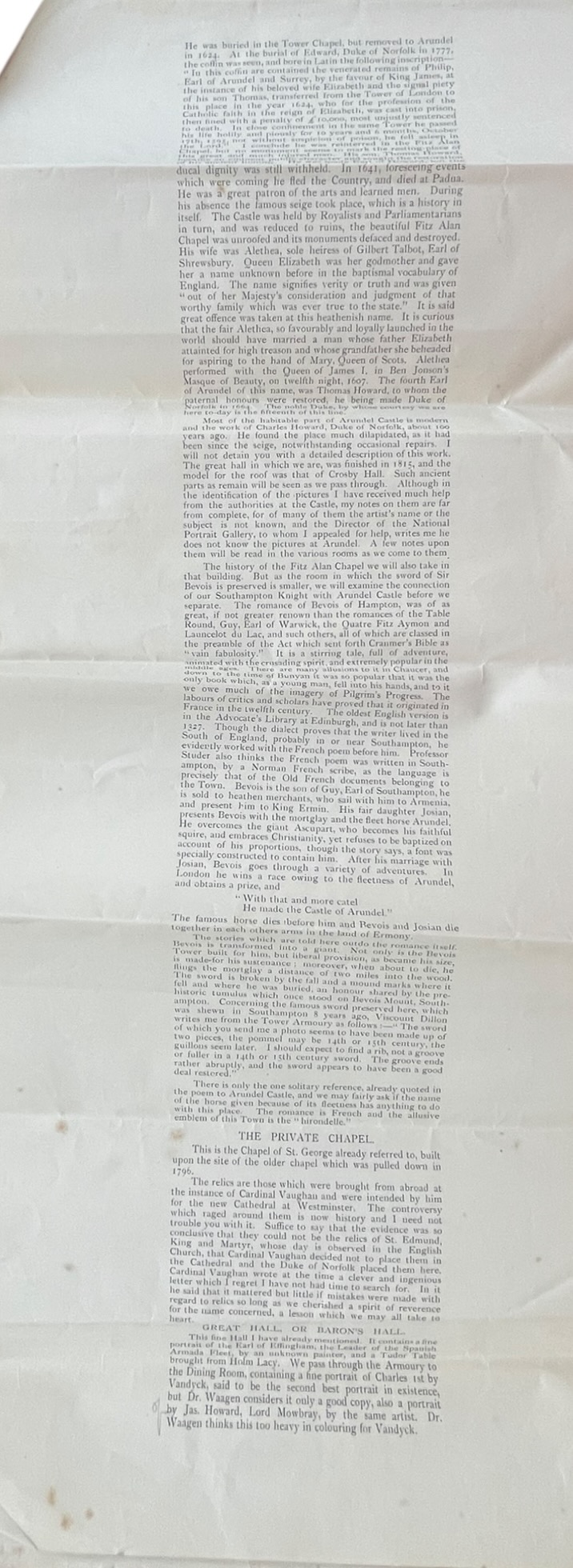 Arundel Castle, by William Dale, F.S.A.