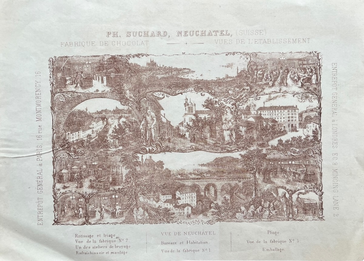 Philippe Suchard, Neuchatel. Fabrique de Chocolat.