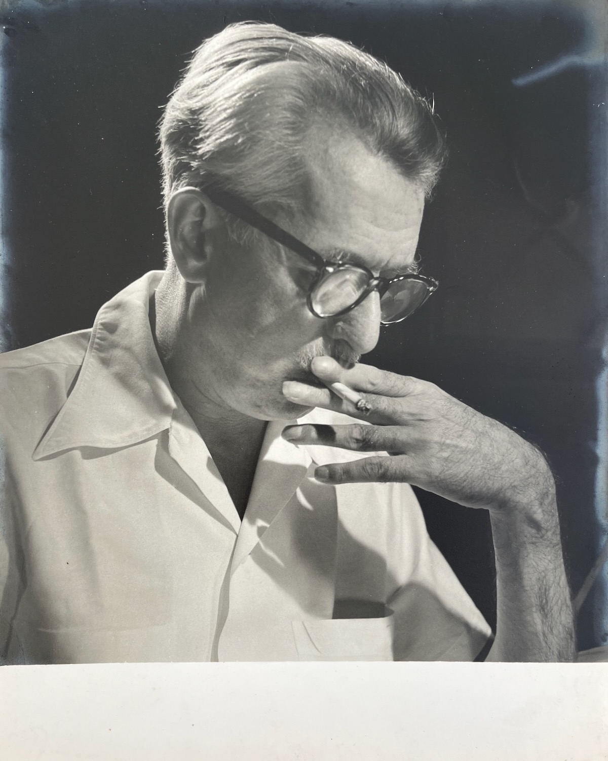 JAMES THURBER. American Writer and Humorist. 1894 - 1961. Photographed by DOUGLAS GLASS.