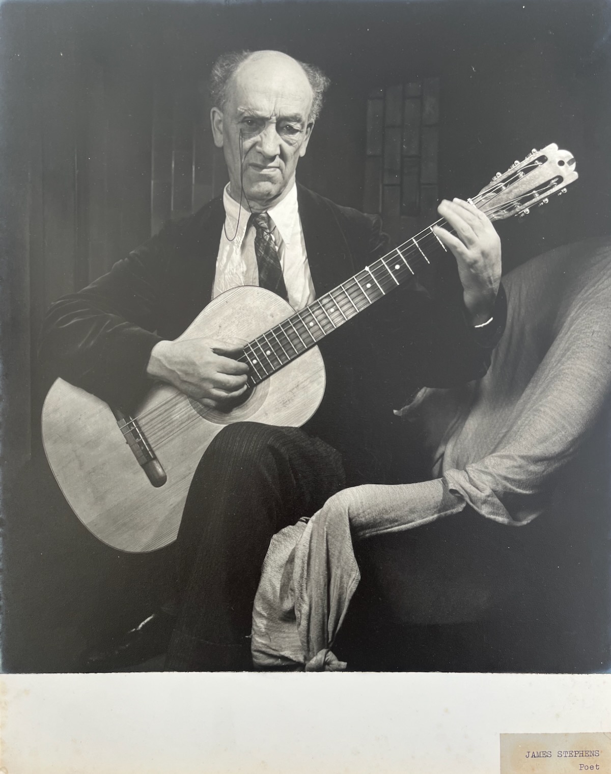 JAMES STEPHENS. Irish Novelist and Poet. 1880 - 1950. Photographed by DOUGLAS GLASS.
