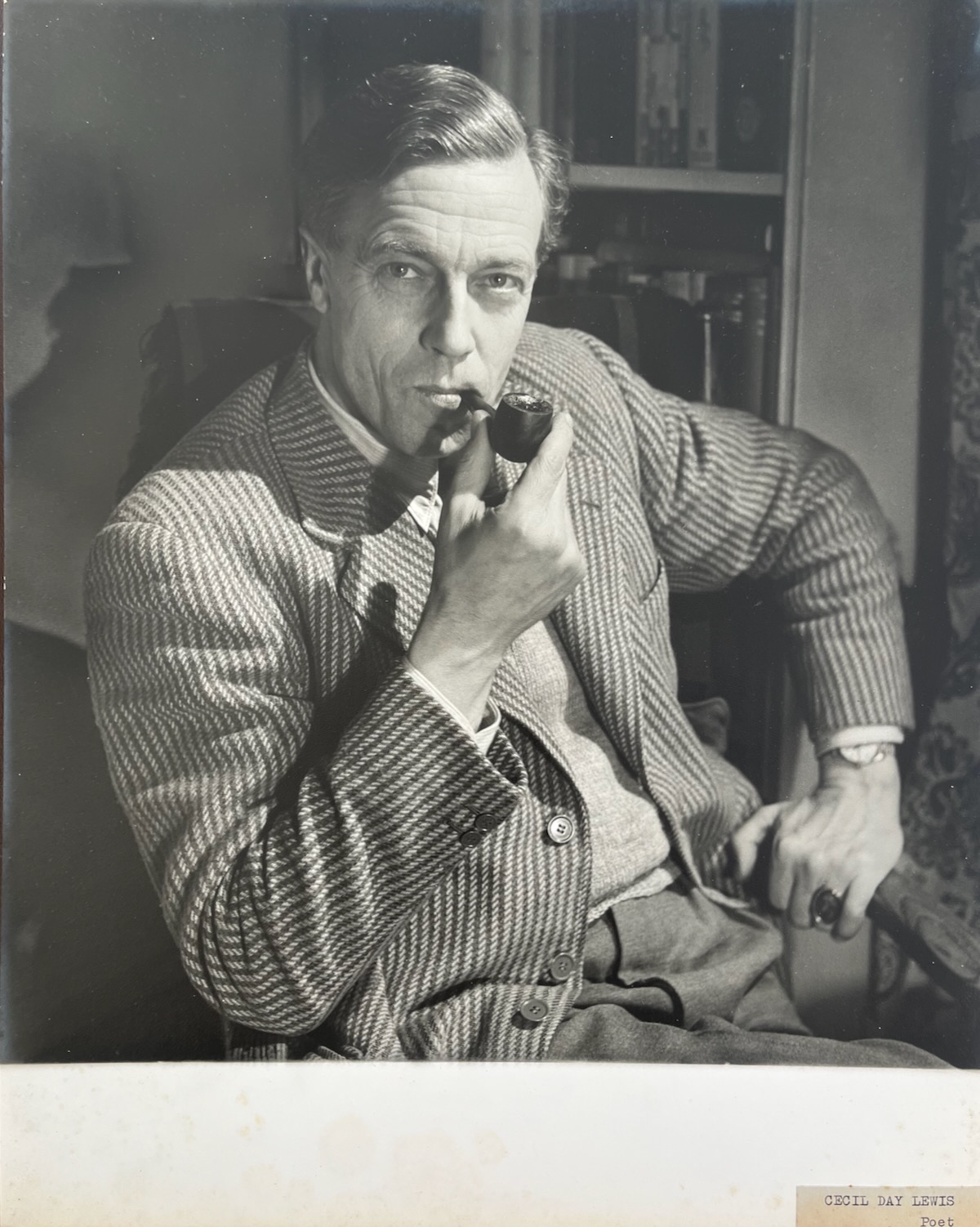 CECIL DAY LEWIS. Anglo-Irish Poet and U.K. Poet Laureate from 1968 - 72. 1904 - 72. Photographed by DOUGLAS GLASS.