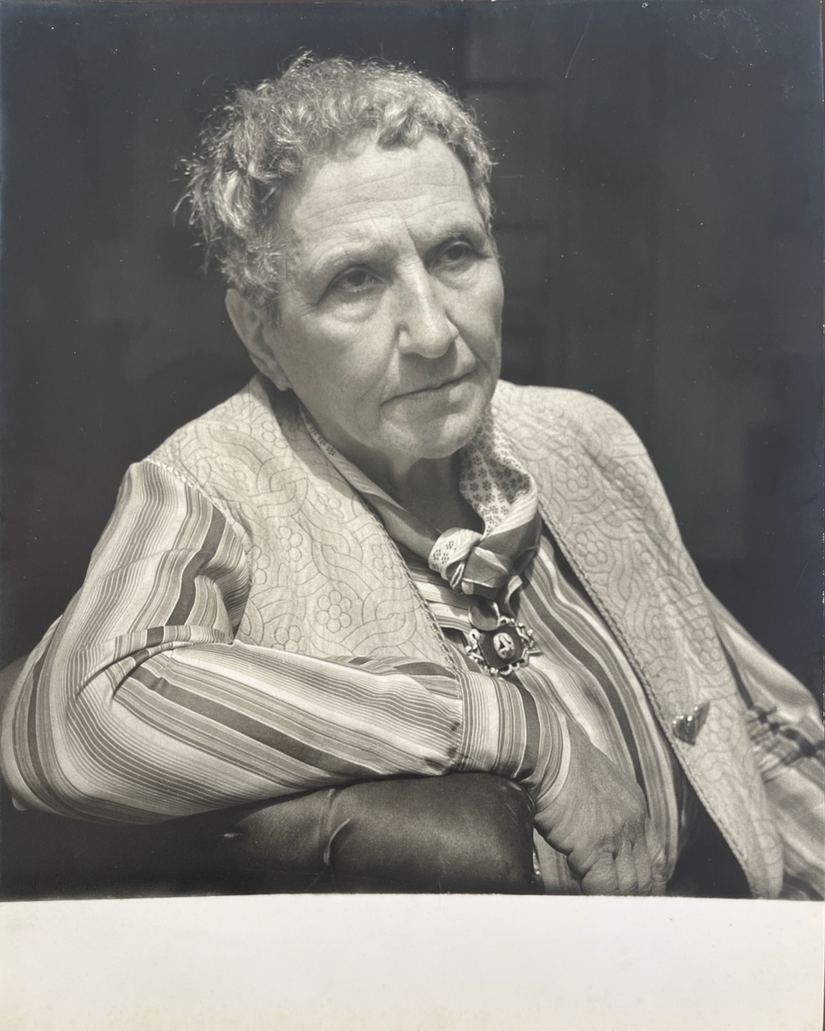 GERTUDE STEIN. American Novelist and Poet. 1874 - 1946. Photographed by DOUGLAS GLASS.