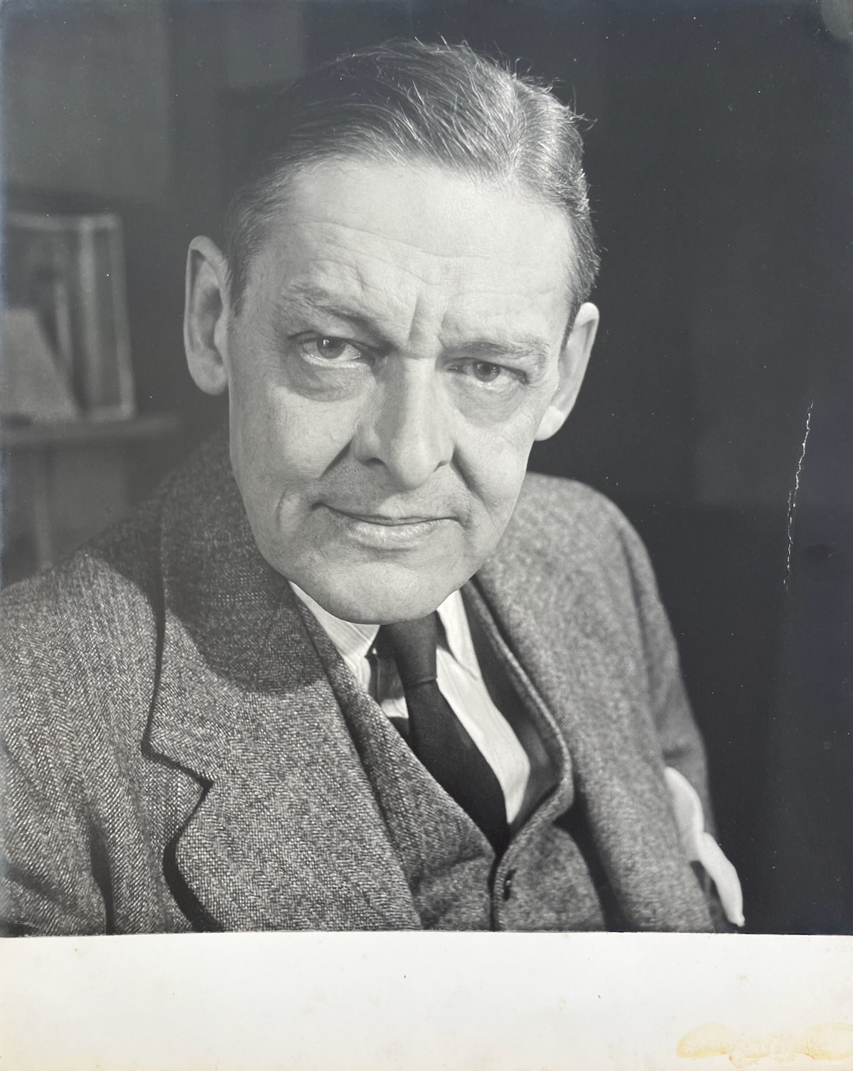 THOMAS STEARNS ELIOT. English Poet, Playwright and Essayist. 1888 - 1965. Photographed by DOUGLAS GLASS.