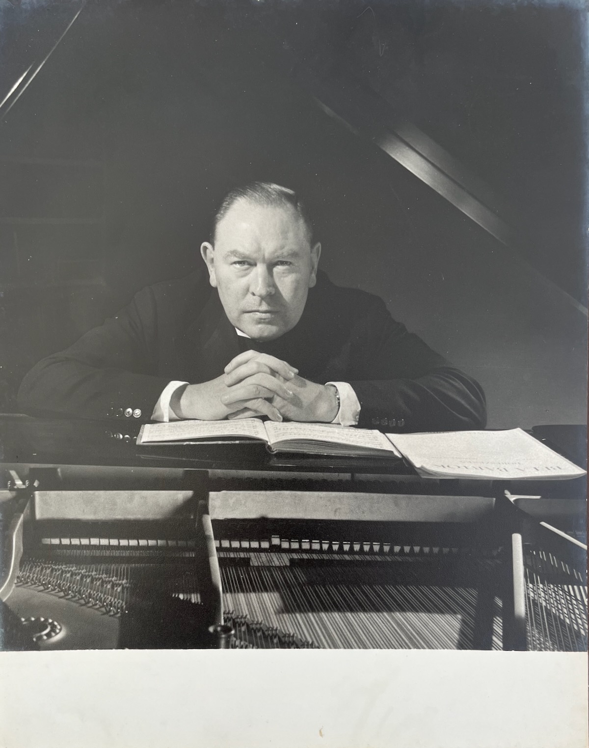 I. English Classical Pianist. [At the Piano] 1899 - 1987. Photographed by DOUGLAS GLASS.