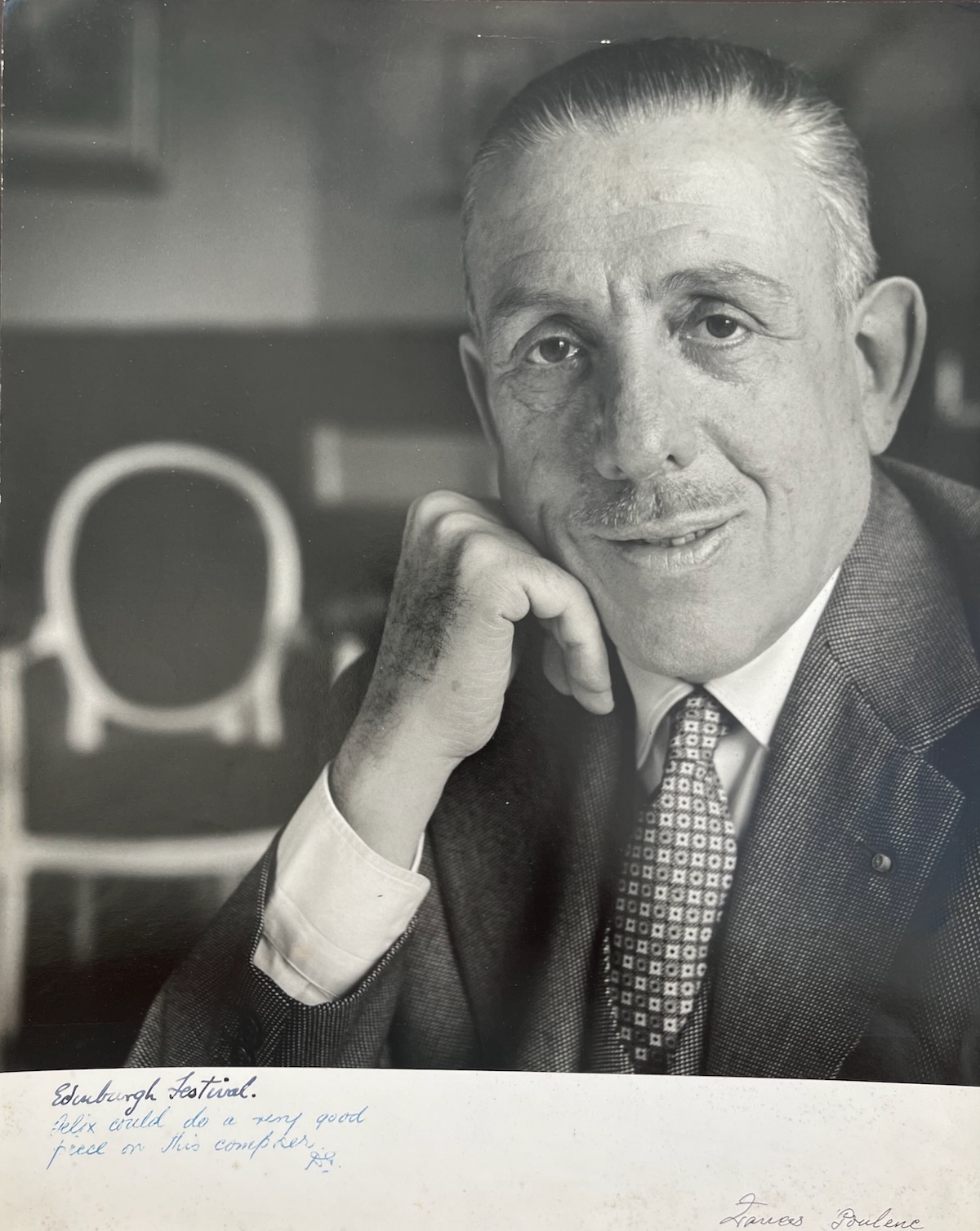 French Composer and Pianist. 1889 - 1963. Photographed by DOUGLAS GLASS.