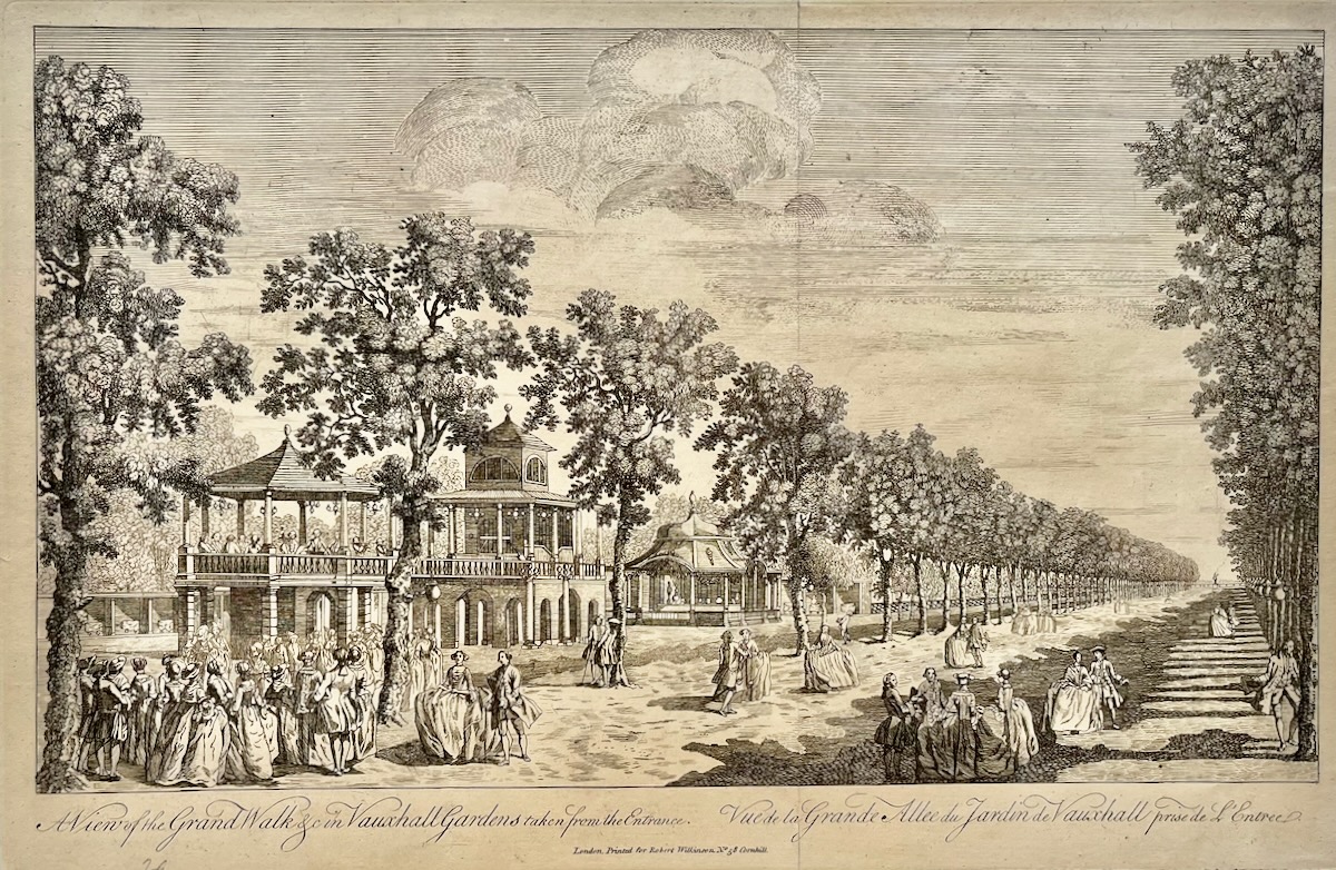 A View of the Grand Walk &c in Vauxhall Gardens taken from the Entrance.