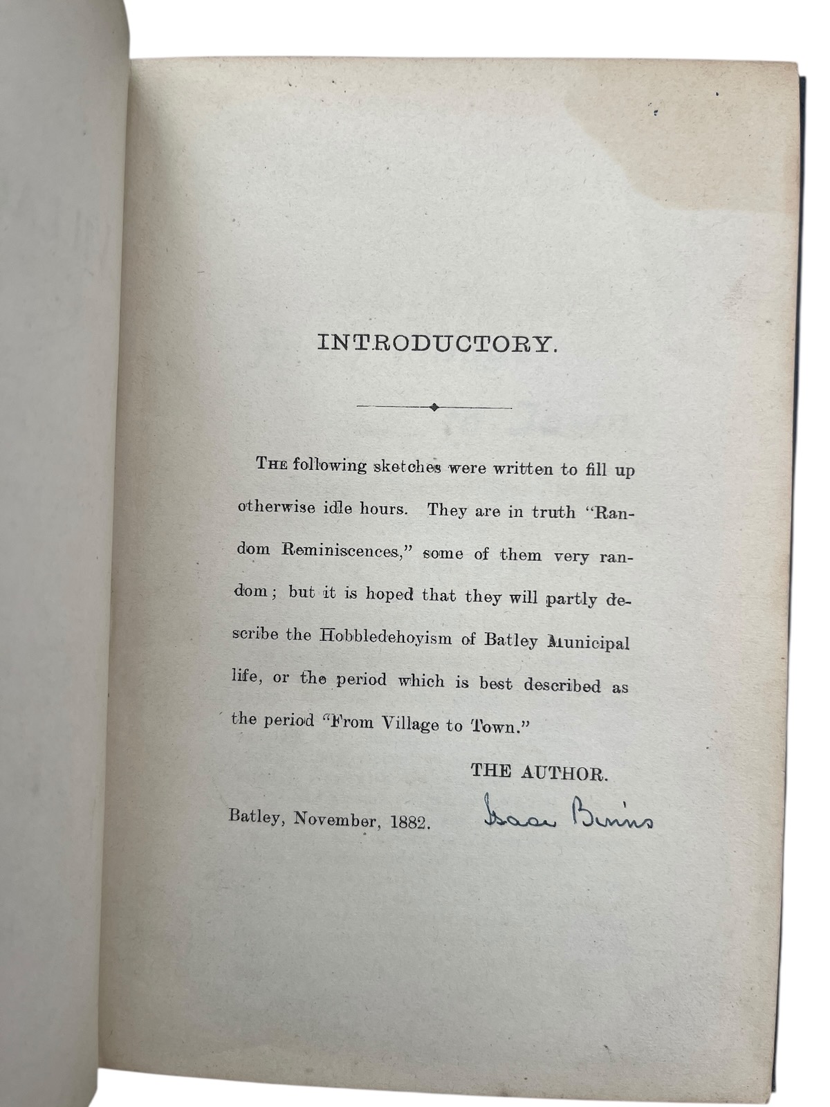 From Village to Town: a Series of Random Reminiscences of Batley During the Last 30 Years.