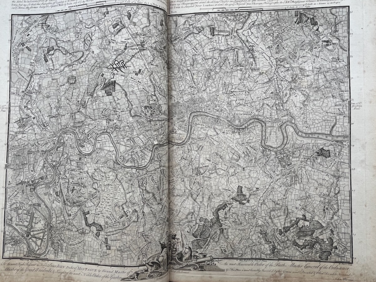 A New and Accurate Survey of the Cities of London and Westminster, the Borough of Southwark, with the Country about it for Nineteen Miles in Length, and Thirteen in Depth. In which is contain&rsquo;d an exact description of St. James&rsquo;s, Kensington, Richmond, and Hampton Court Palaces, all the 