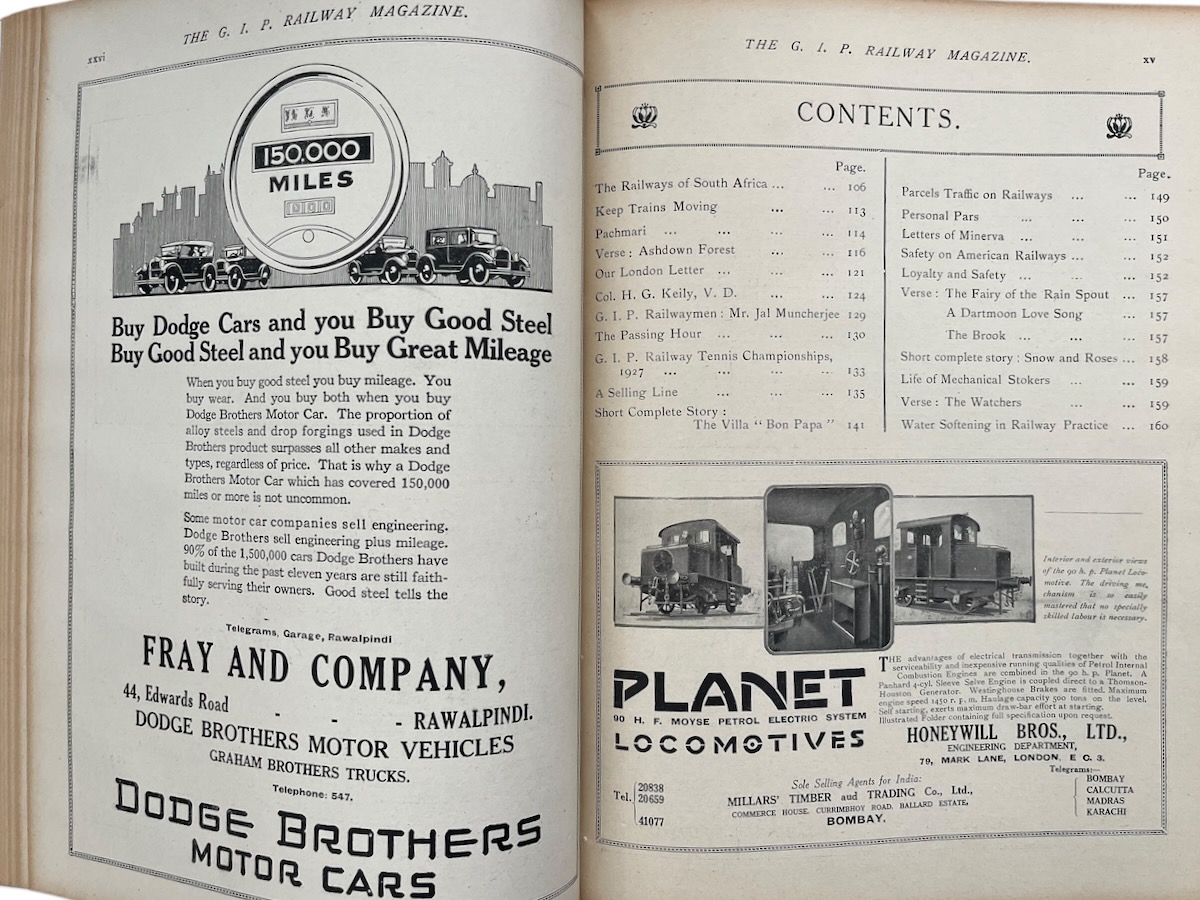 The G.I.P. Railway Magazine. Volume XIV January to September 1927.