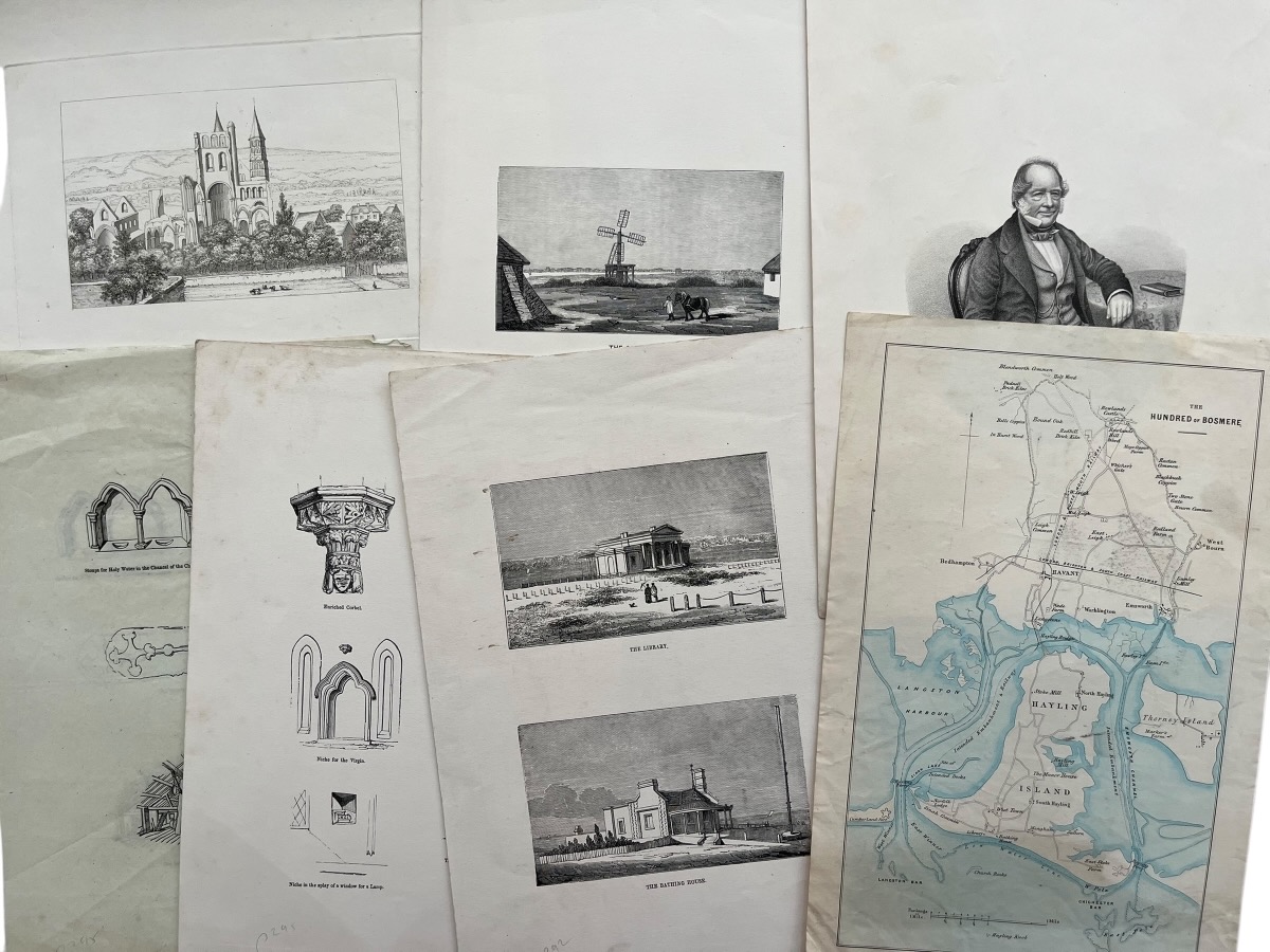 Proof Plates from A Topographical Account of the Hundred of Bosmere, in the County of Southampton, including the Parishes of Havant, Warblington, and Hayling.