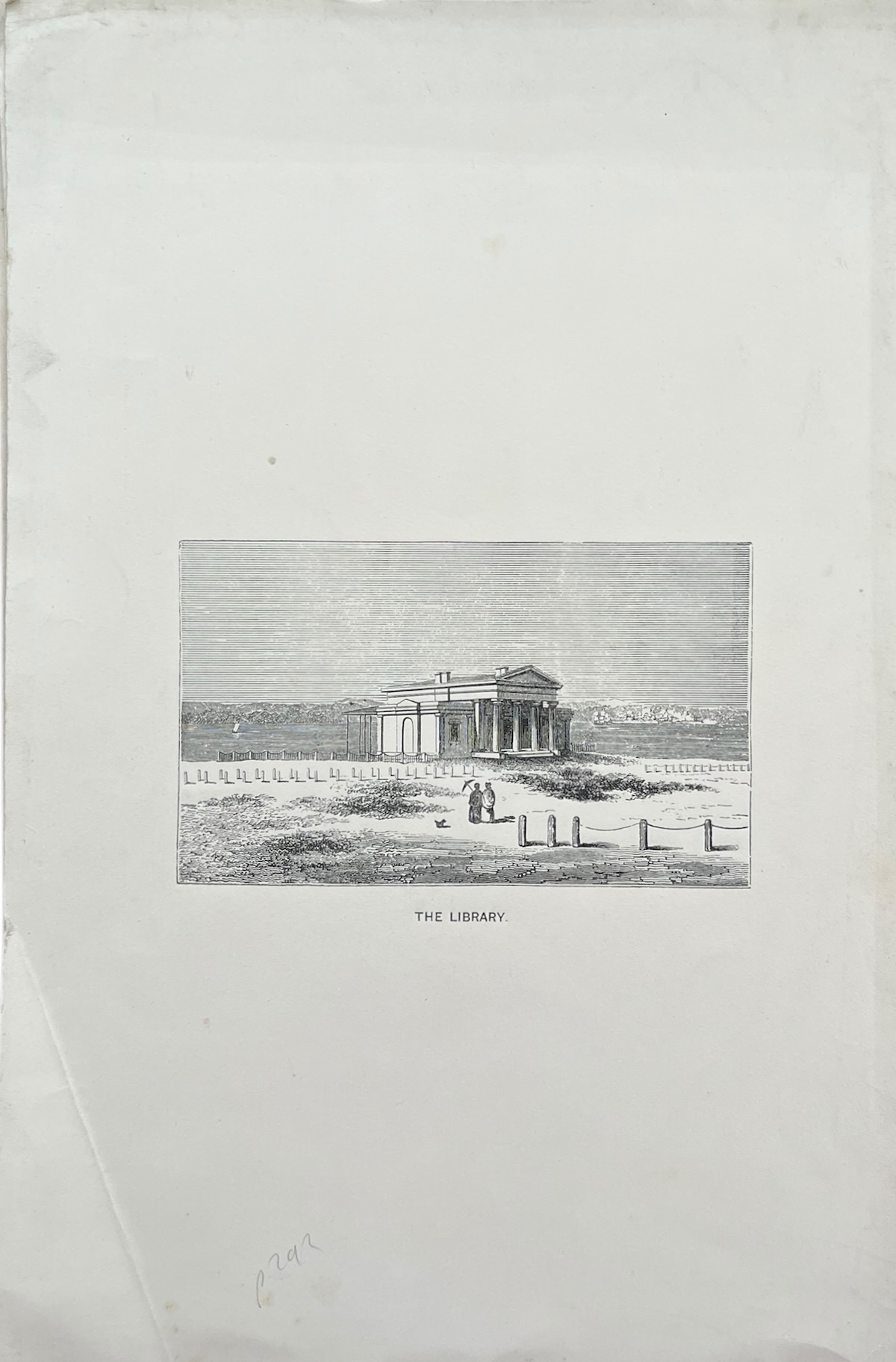 The Library. Proof Plate from A Topographical Account of the Hundred of Bosmere, in the County of Southampton, including the Parishes of Havant, Warblington, and Hayling. Page 292.