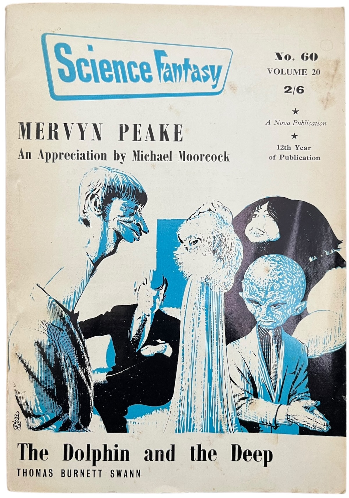 Science Fantasy. No. 60. Volume 20. Pratchett contributes a short story &lsquo;The Hades Business&rsquo; and Peake contributes a short story &lsquo;Danse Macabre.&rsquo; Michael Moorcock also contributes an appreciation of Mervyn Peake.