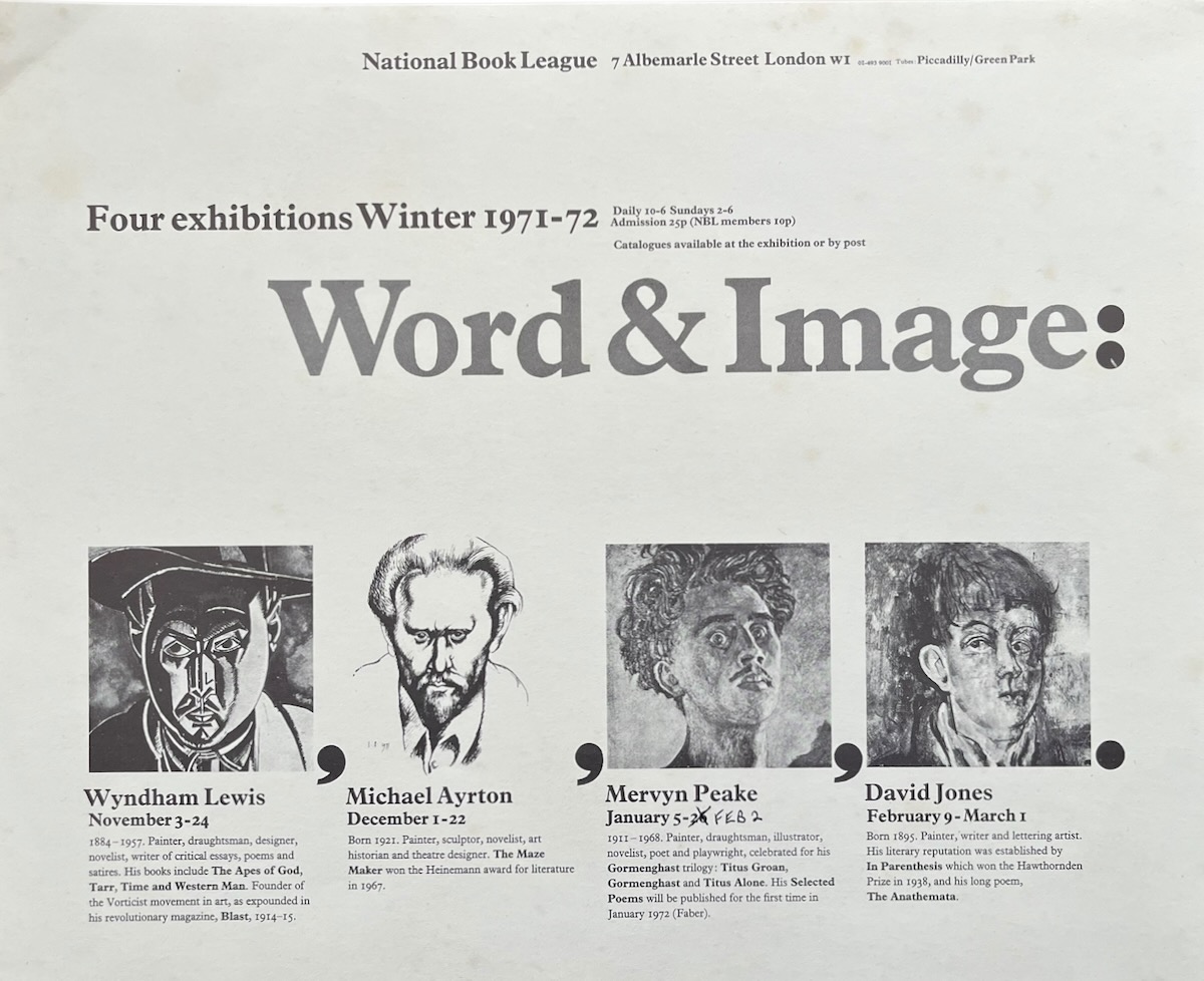 Word & Image. Four Winter Exhibitions Winter 1971 - 72.