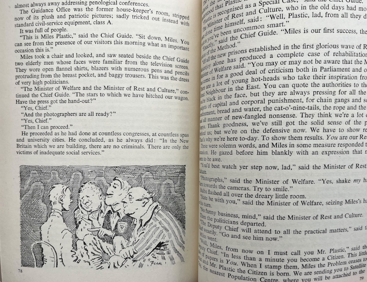 Six illustrations to the short story, &lsquo;Love Among the Ruins&rsquo;, by Evelyn Waugh.
