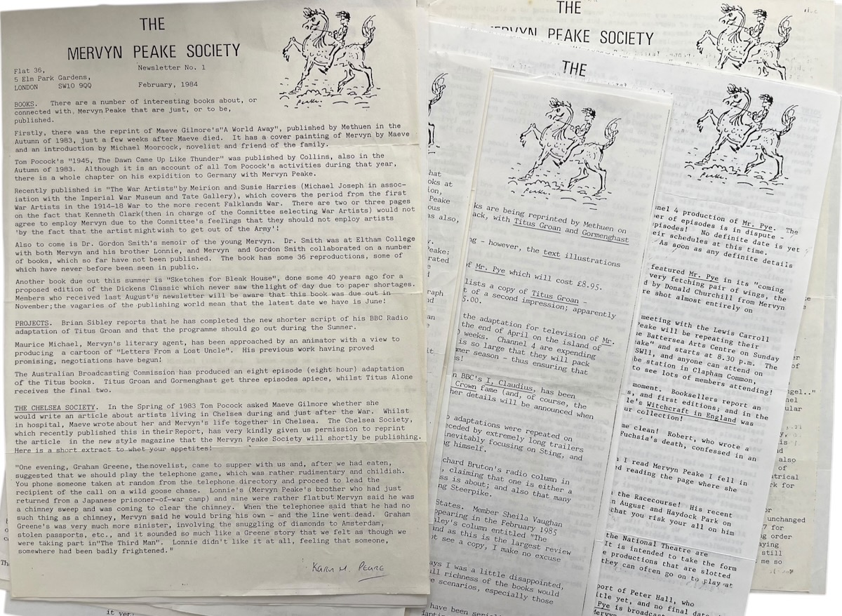 The Mervyn Peake Society Newsletter. 1 - 19.