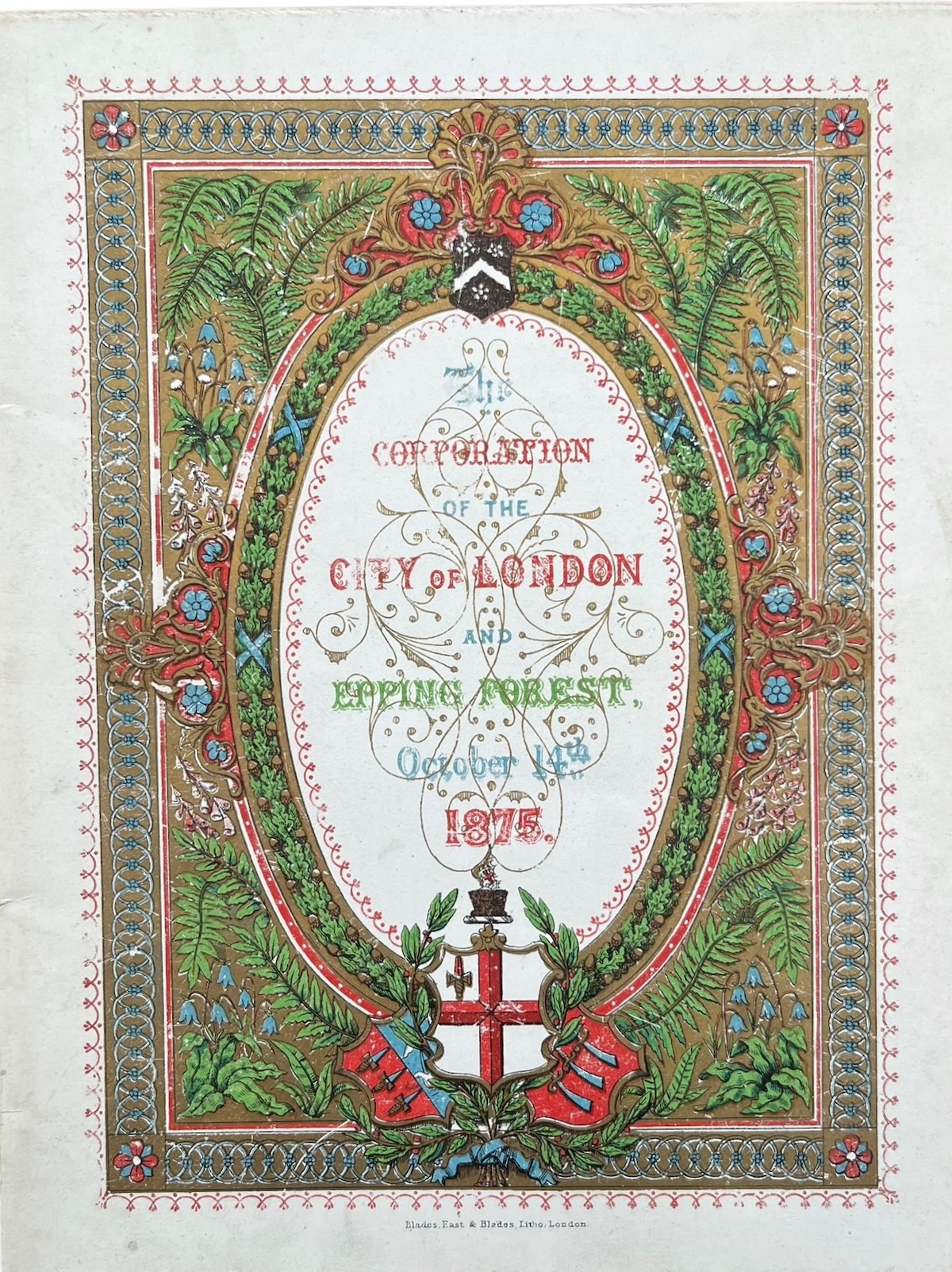 Corporation of the City of London and Epping Forest, October 14th. 1875.