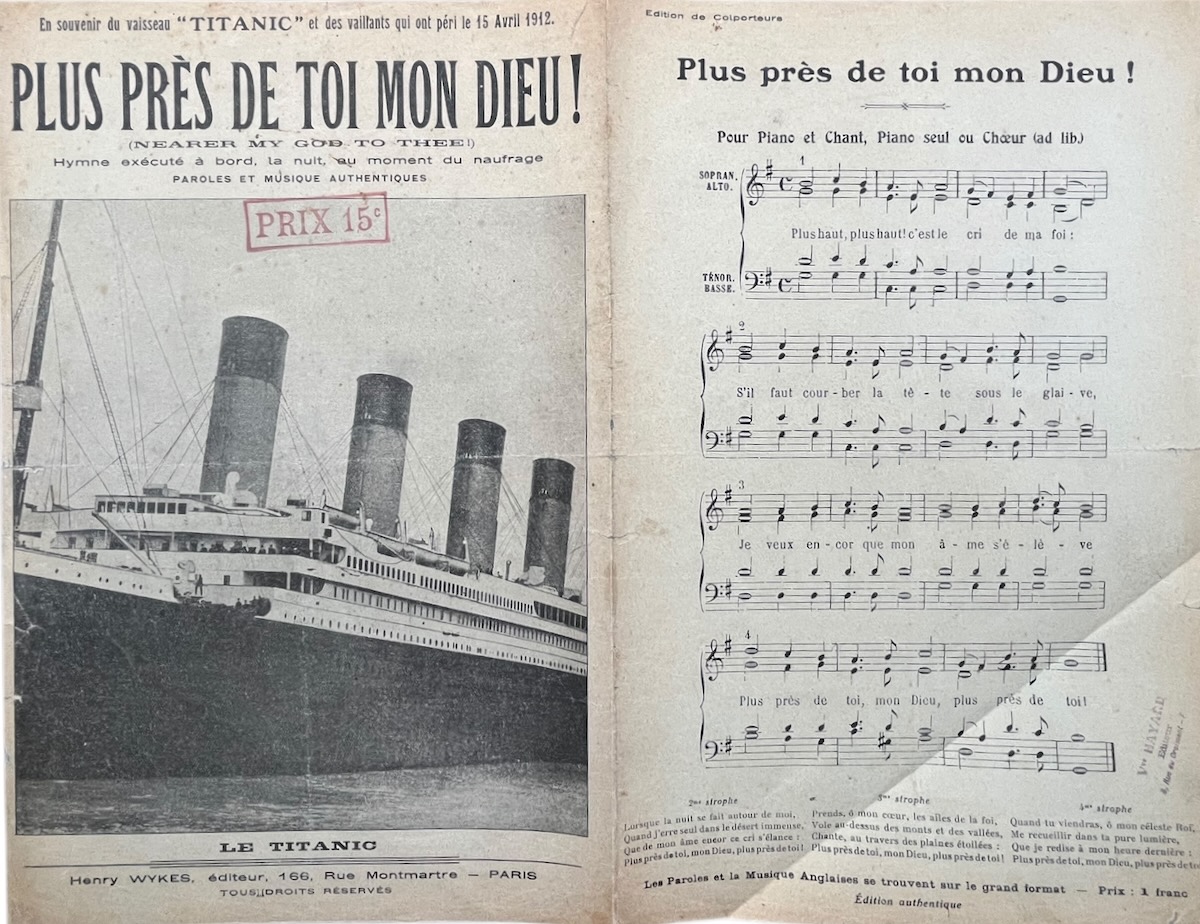 Plus Pr&egrave;s de Toi Mon Dieu! (Nearer My God to Thee!)