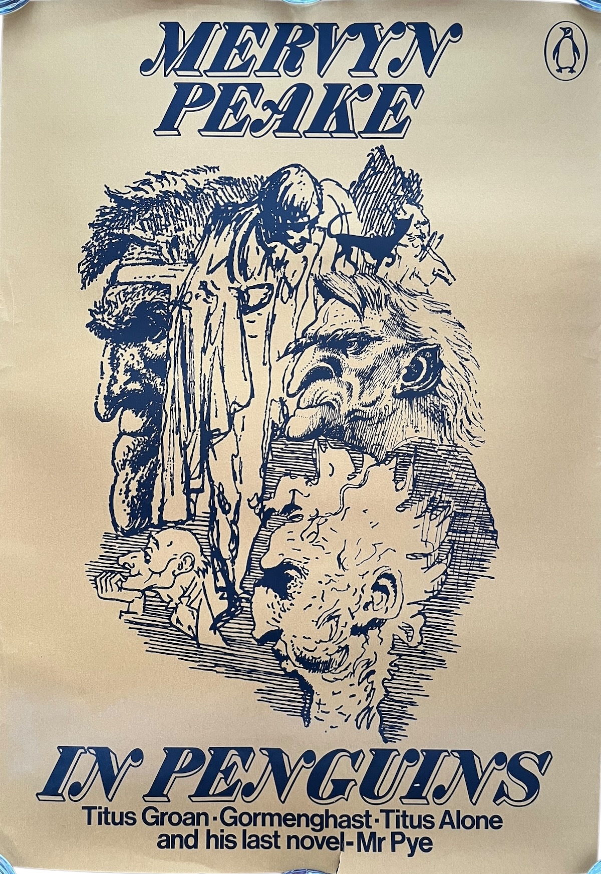 Poster for Penguin Books Editions of the Gormenghast Trilogy and Mr. Pye.