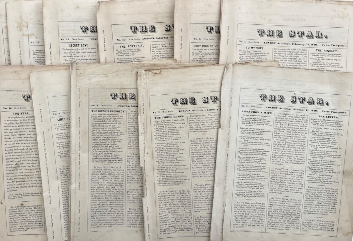 Image for The Star. New Series. No. 1 January 11, 1840 - 13 April 4, 1840. The Star. New Series. No. 1 January 11, 1840 - 13 April 4, 1840.