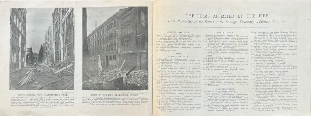 The Great Fire in Cripplegate November 19th, 1897.