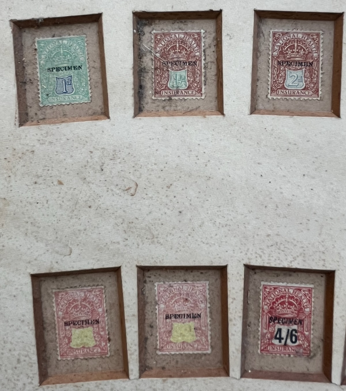 Point of Sale Display Card for National Health Insurance Stamps.