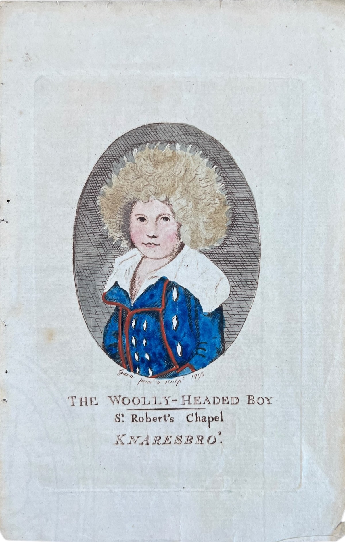 The Woolly-Headed Boy. St. Robert&rsquo;s Chapel Knaresbro&rsquo;.