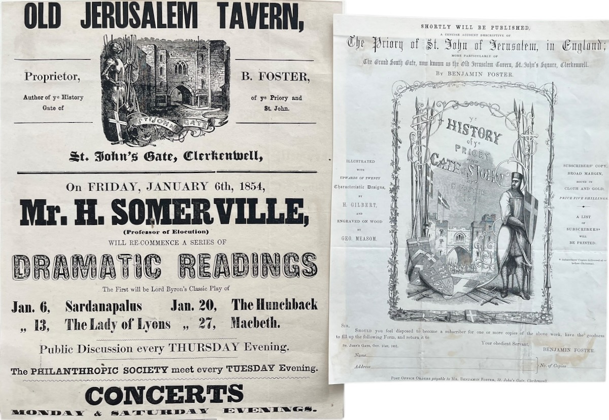 Old Jerusalem Tavern. Mr. H. Somerville, (Professor of Elocution) will Re-commence a Series of Dramatic Readings. The first will be Lord Byron&rsquo;s Classic Play of Sardanapalus. The Philanthropic Society meet every Tuesday evening.