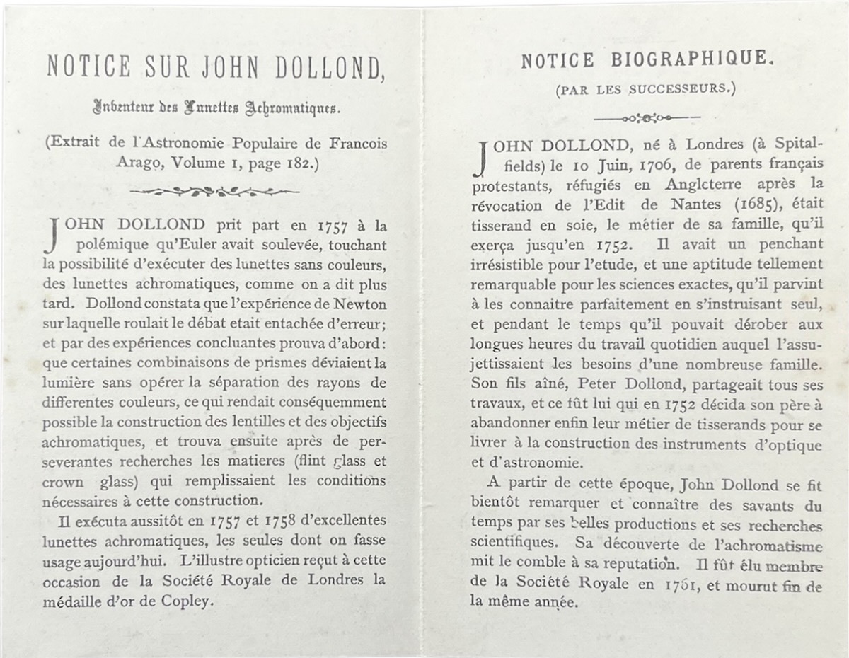 Dolland & Cie. Opticiens de la Reine d&rsquo;Angleterre.