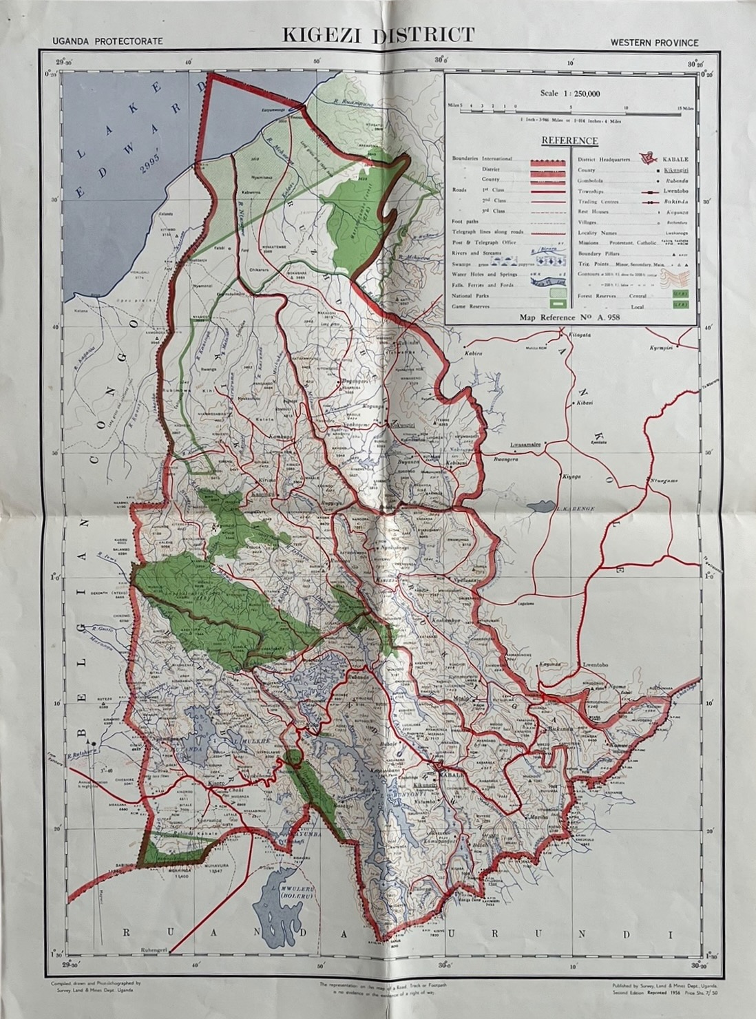 Uganda Protectorate. Kigezi District. Western Province.