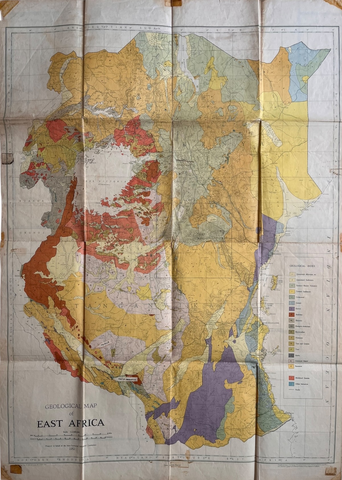 Geological Map of East Africa.