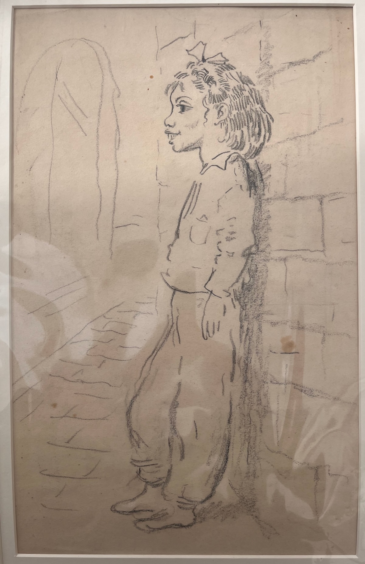 Girl Leaning on a Wall. [Yugoslavia]