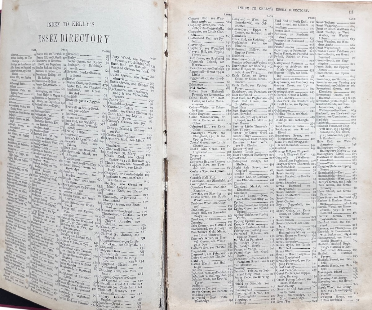 Kelly&rsquo;s Directory of Essex. 1922.