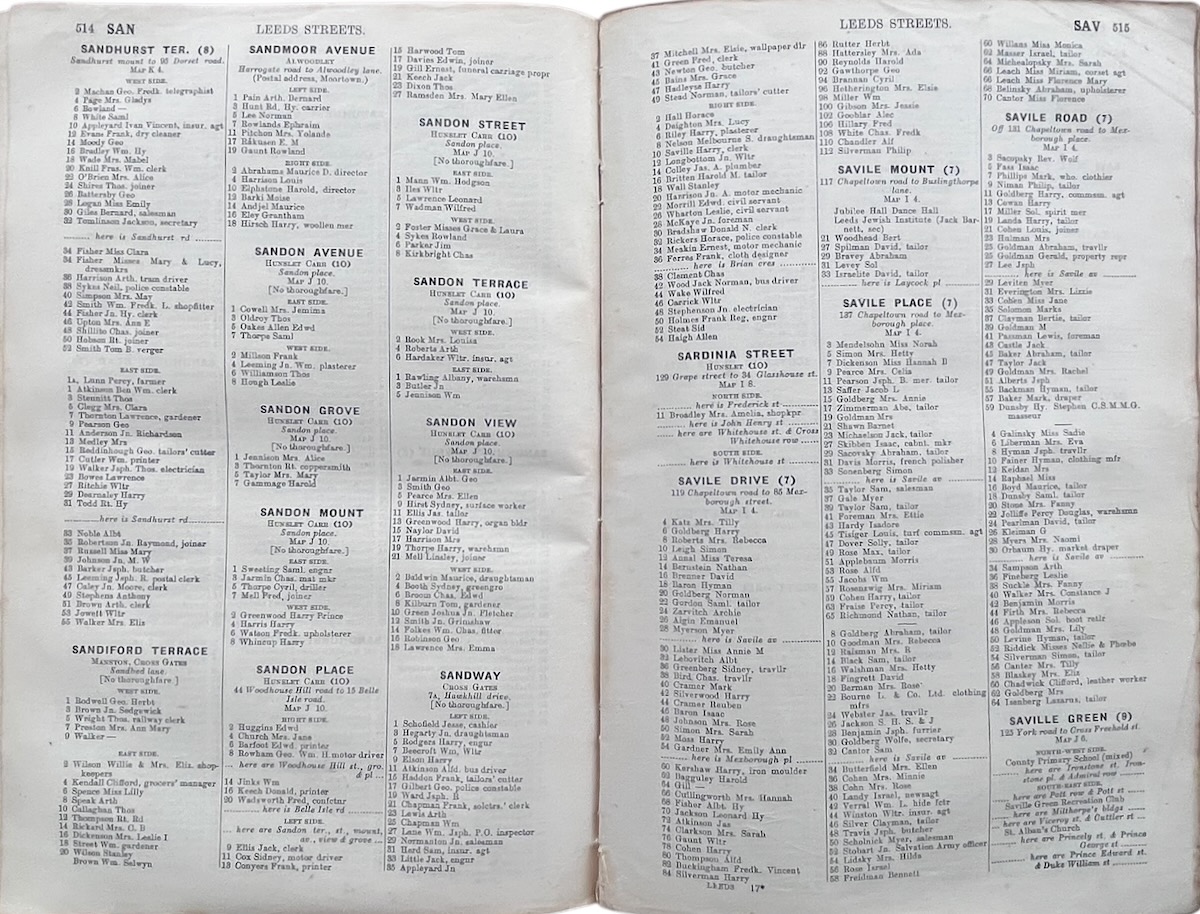 Kelly&rsquo;s Directory of Leeds, 1947.