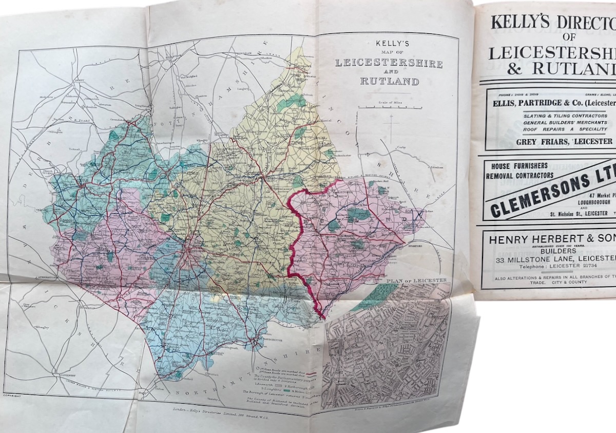 Kelly's Directory of the Derbyshire, Nottinghamshire, Leicestershire and Rutland 1932.