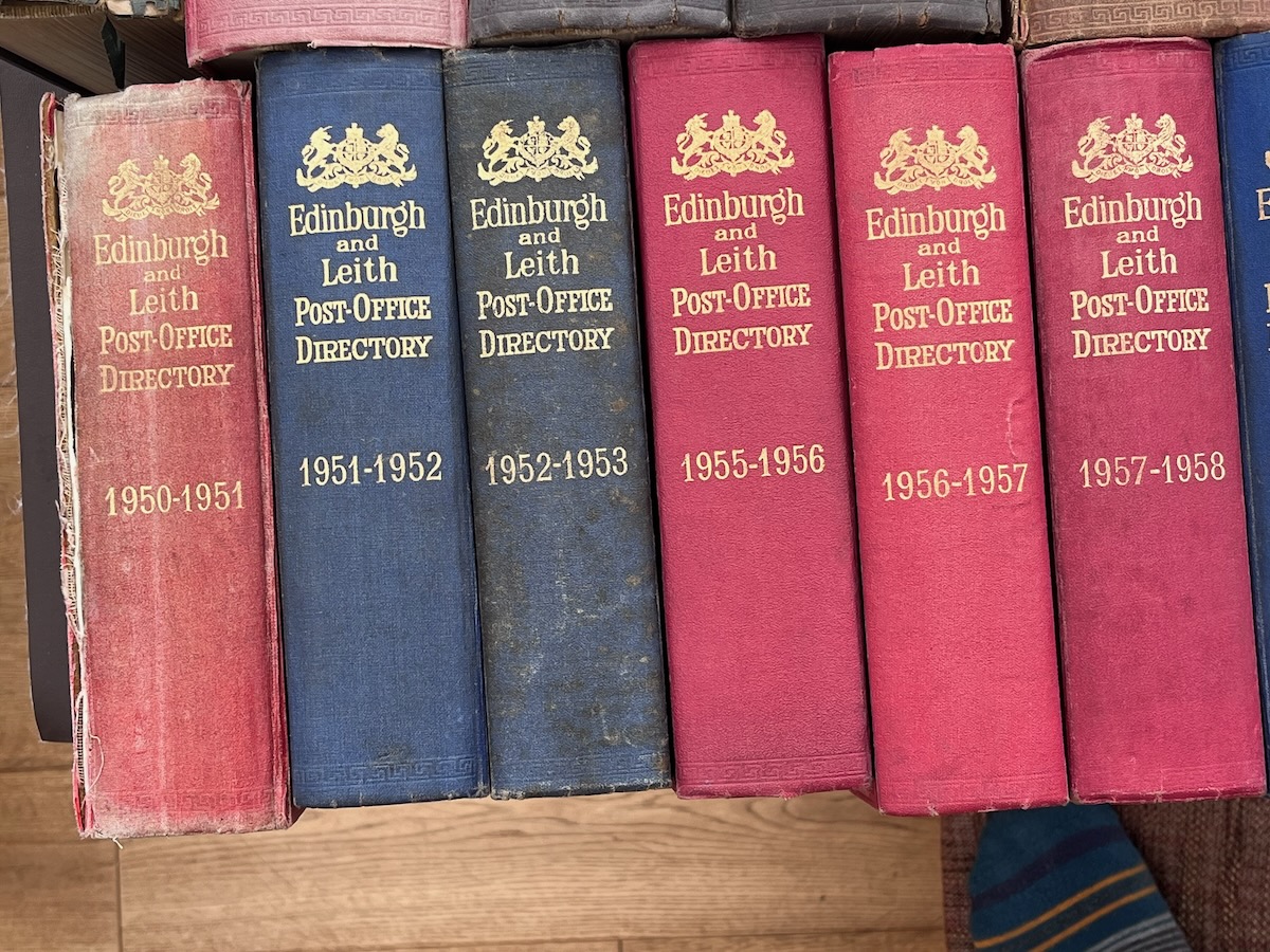 Edinburgh & Leith Post Office Directory. 72 Volumes.