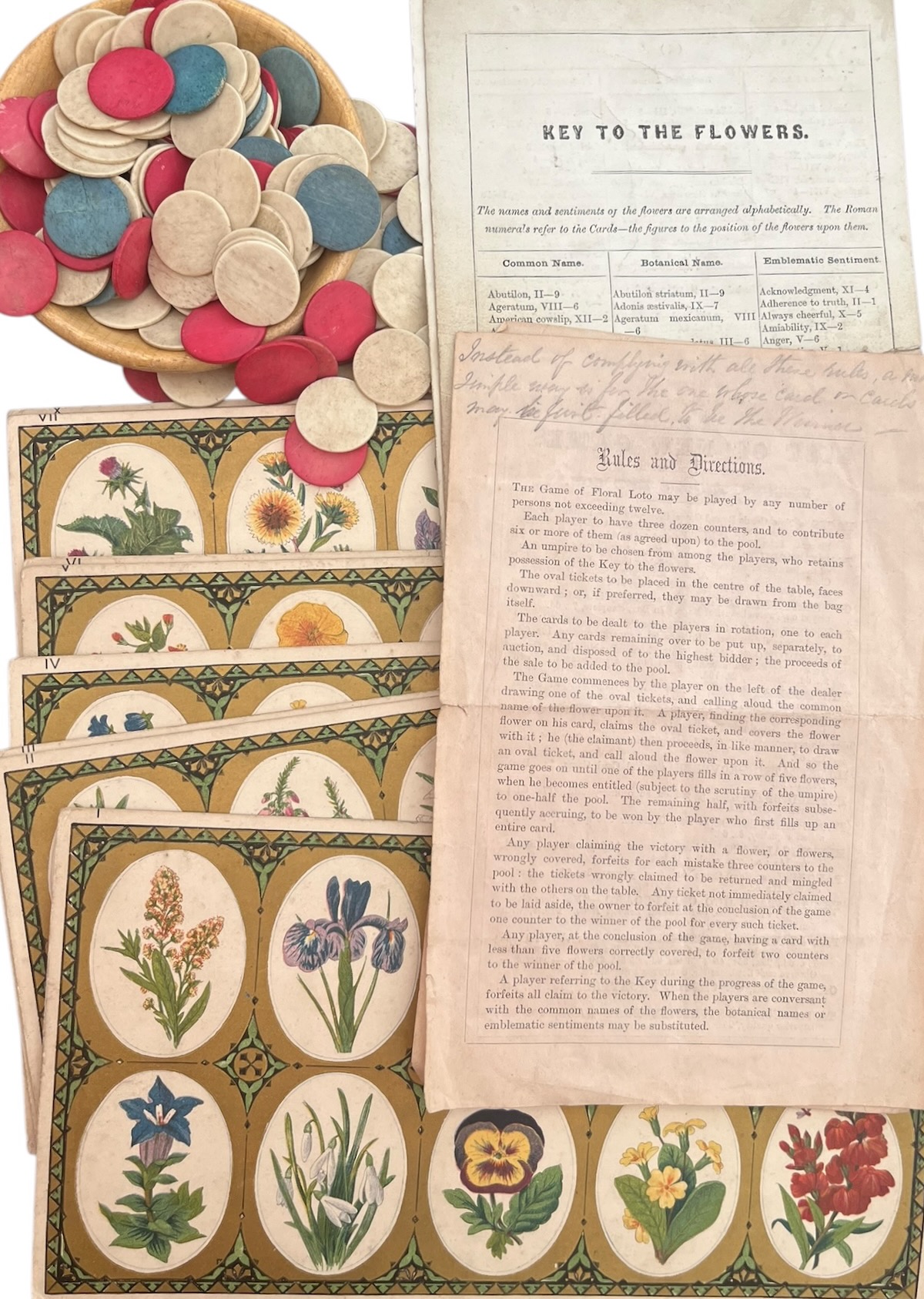 Floral Lotto, a New Round Game.